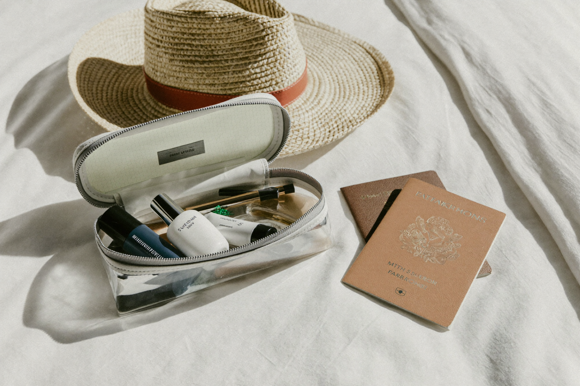 Editorial beauty photo: The Honeymoon Beauty Bag: A 12-Item Edit That Fits in a Carry-On